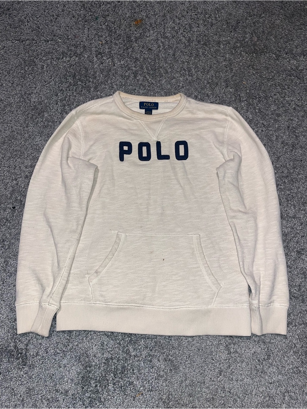 Polo sweater long sleeve cream